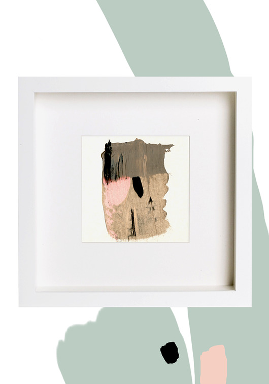 obrazy Obraz abstrakcja w ramce 27x27. Mineral