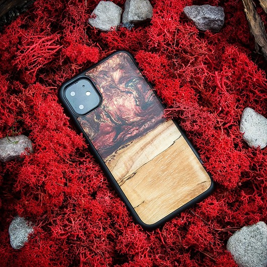 etui na telefon ETUI DREWNIANE UNIQUE 4 ŻYWIOŁY OGIEŃ - IPHONE