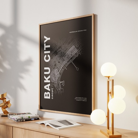 plakaty Plakat Tory wyścigowe - Baku