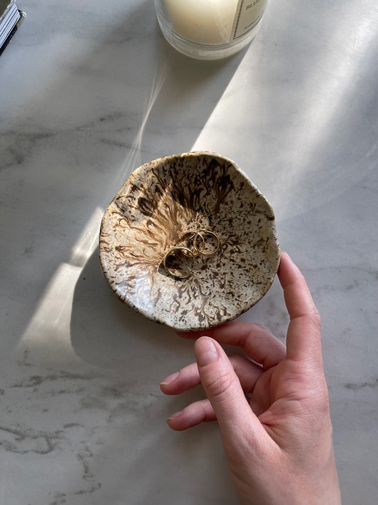 pojemniki na biżuterię Ceramiczna Miseczka Skorupka na Biżuterię Przekąski Przepiórka