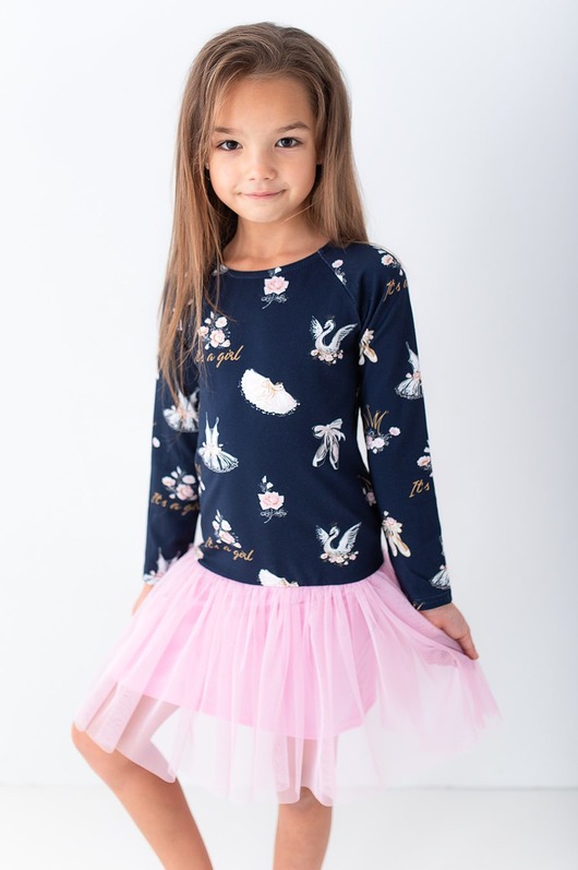 sukienki dla dziewczynki Sukienka dla dziewczynki w baletnice Lily Grey