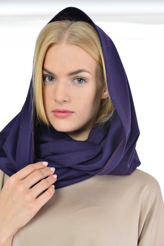 Komin szal dzianinowy purple Insist