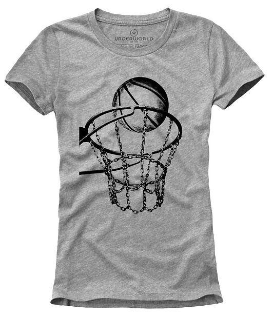 t-shirt damskie T-shirt damski UNDERWORLD Streetball szary