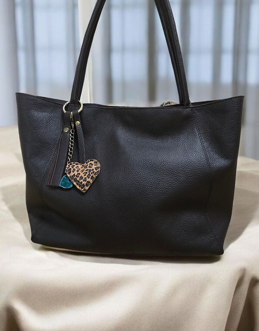 torby XXL Shopper torba skórzana chocolate dark