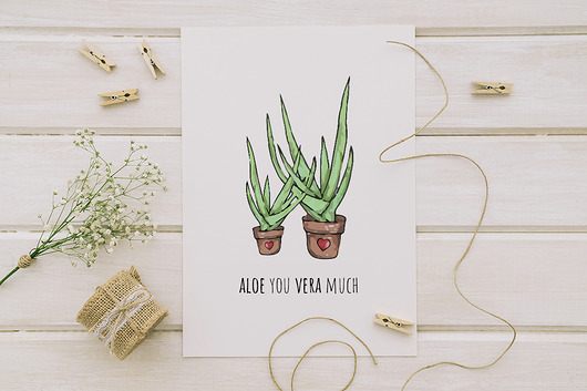 Kartka okolicznościowa "Aloe Vera" Joanna Klupś