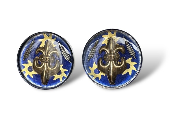 spinki do mankietów SPINKI - Lilia (blue) I