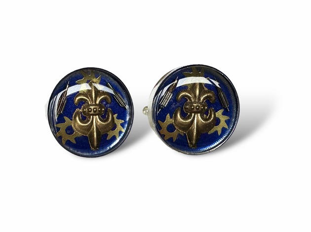 spinki do mankietów SPINKI - Lilia (blue) I