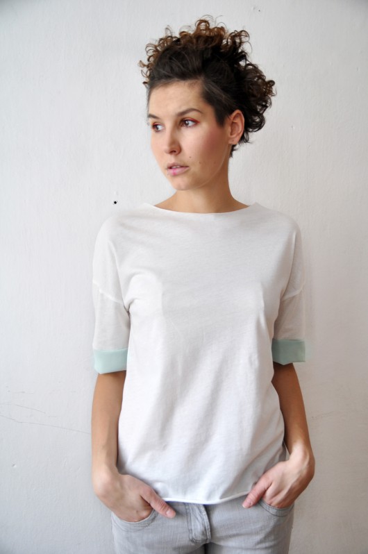 Cream & mint tee Pulpa