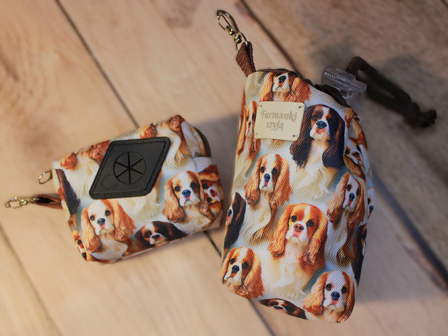 dla zwierząt różne Zestaw saszetka na smaczki i woreczki  # cavalier