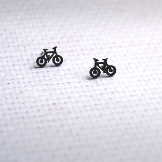 rowerowe mini kolczyki : ROWERKI kaktusia