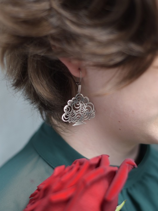 kolczyki srebrne Rajskie drzewo - kolczyki srebrne