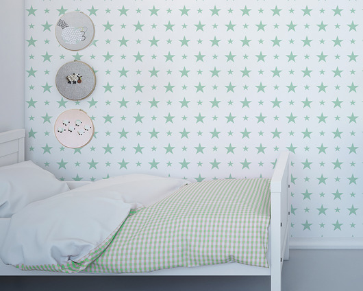 Tapeta Gwiazdki "Stars Mint" Humpty Dumpty Room Decoration