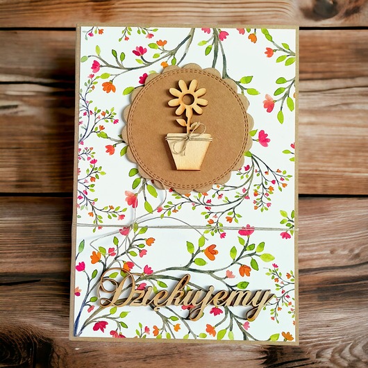 kartki scrapbooking Kartka A5 z Twoimi życzeniami :: DZIĘKUJEMY : podziękowanie