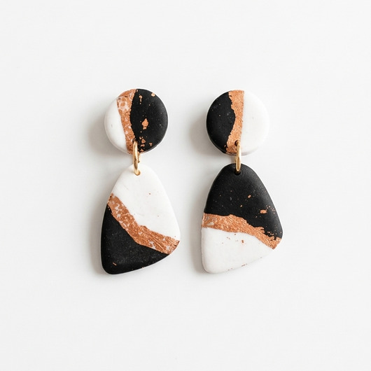 kolczyki z masy plastycznej Kolczyki Elegant