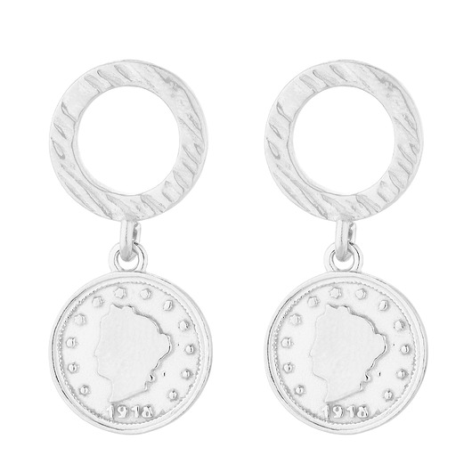 kolczyki srebrne Srebrne kolczyki z monetami