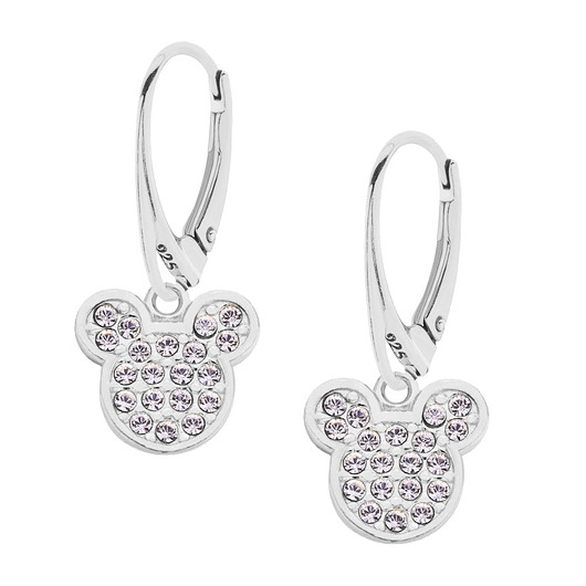 kolczyki srebrne Kolczyki z myszką miki z kryształkami Swarovski