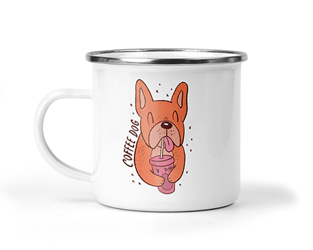 kubki Kubek metalowy coffee dog