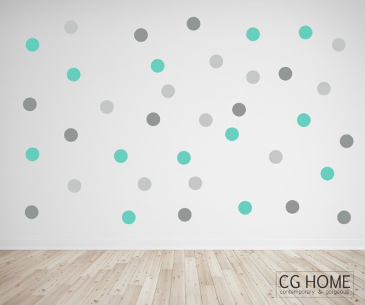 CONFETTI kropki 5cm naklejki rainbow dots Cghome