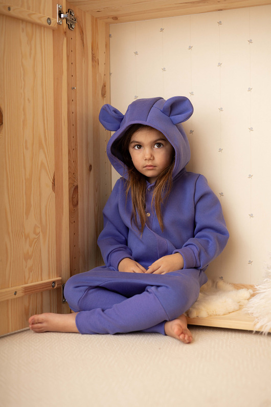 kombinezony dla niemowlaka Kombinezon Uszaty Fiolet