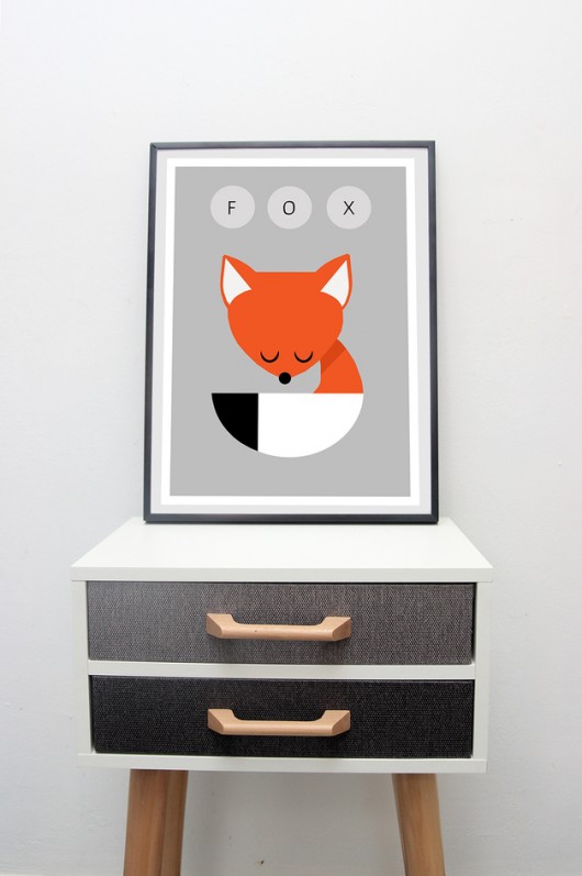 Plakat FOX Cytryna design