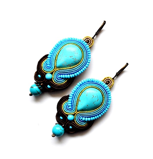 kolczyki soutache Sutaszowe kolczyki BRISADEMAR