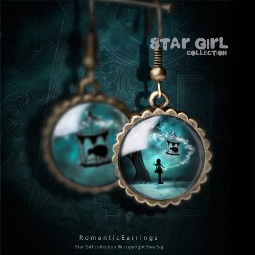 Star Girl collection, romantyczne kolczyki Ewa Saj Fotografie