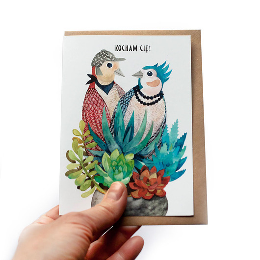 Kartka Kocham Cię na Walentynki i nie tylko muamua design