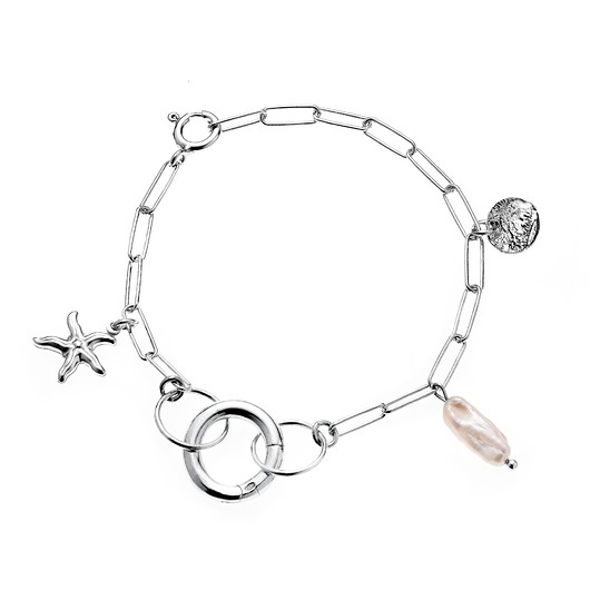 bransoletki srebrne Bransoletka srebrna charms BLOSSOM