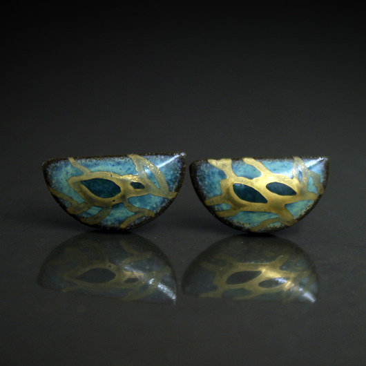 kolczyki ceramiczne Drobinki/stal chirurgiczna/