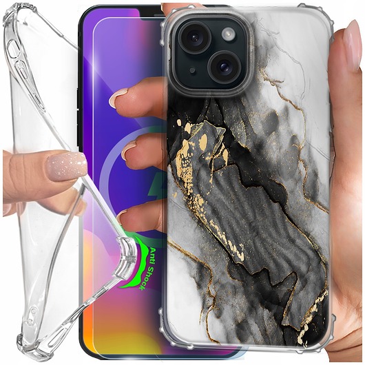 etui na telefon Etui pancerne do Iphone 11 case slim Antishock + SZKŁO 9H dodatkowa ochrona