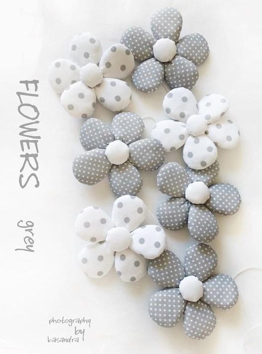 FLOWERS - girlanda wersja GREY Pracownia ktorej nie ma
