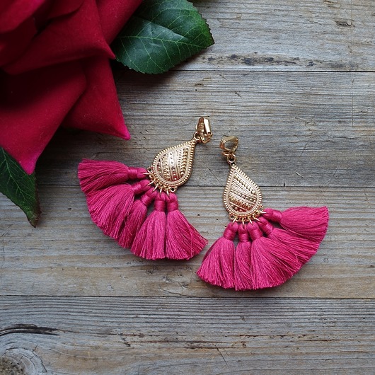 Boho Love -klipsy z chwostami Mró Soutache