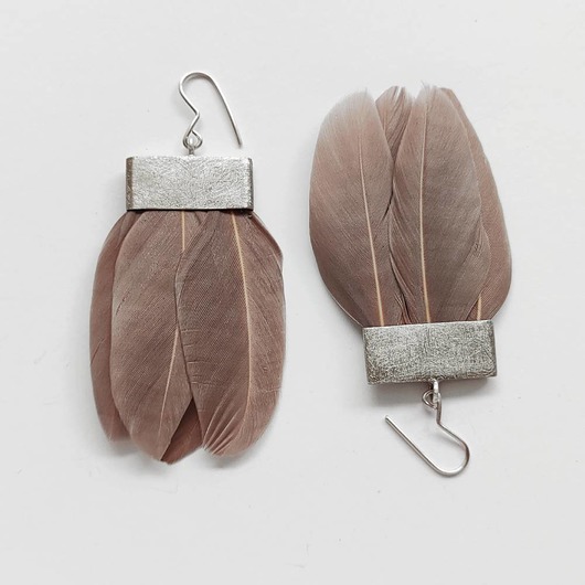 kolczyki z piórami PIÓRKO kolczyki