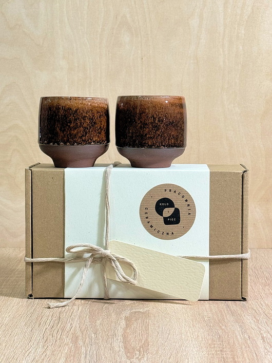 kubki Parka Prezentowa Czarki na stopce (160ml) - czekoladowy deszcz