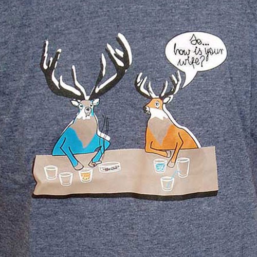 T-shirt unisex z autorskim wzorem Deer Wife S M MUNGO