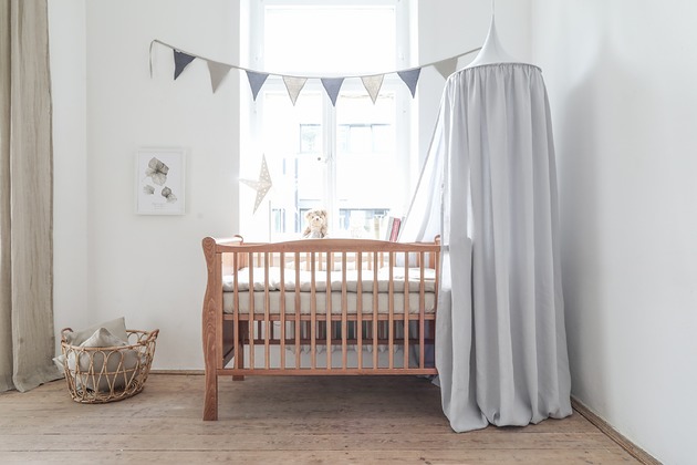 namioty i tipi dla dzieci Lniany baldachim - LIGHT GRAY
