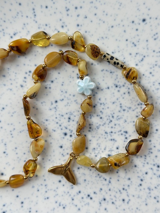 korale Naszyjnik z bursztynu