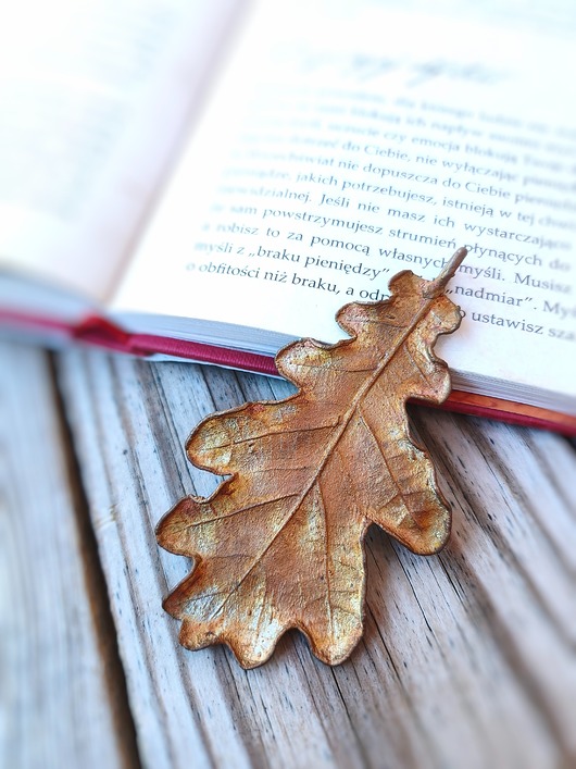 wisiory Liść dębu IV wisiorek miedziany