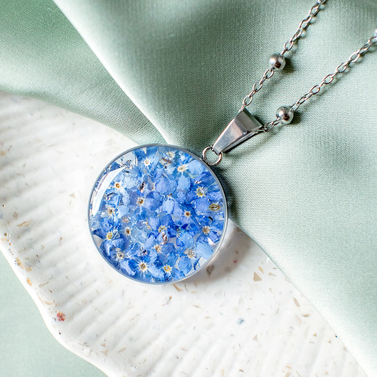 wisiory Wisiorek z niezapominajkami