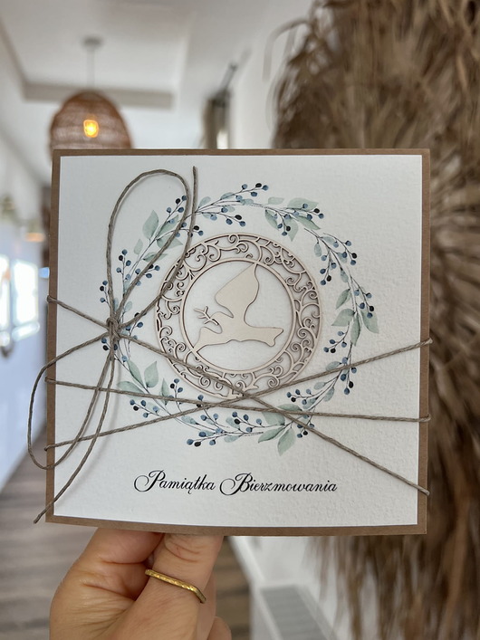 kartki scrapbooking Oryginalna pamiątka bierzmowania - kartka na bierzmowanie