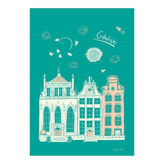 plakaty Plakat Gdańsk Kamieniczki