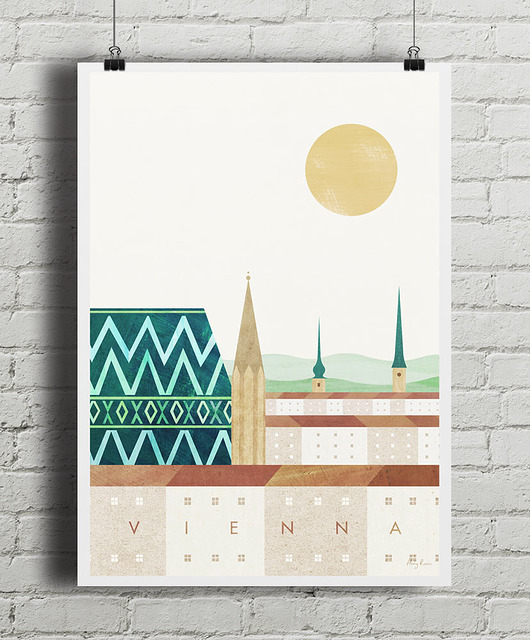 plakaty Wiedeń - plakat podróżniczy fine art