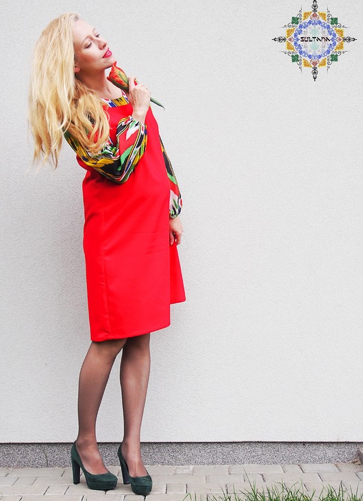 Czerwona sukienka Sultana boho RED sultanaS