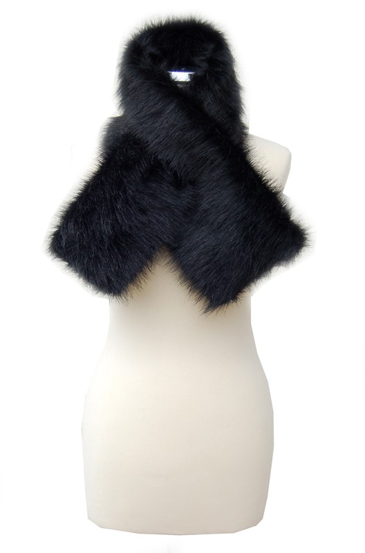 Fur scarf - szalik czarny Kasia Zapała