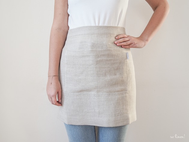 fartuchy kuchenne Lniany fartuszek zapaska NATURAL LINEN