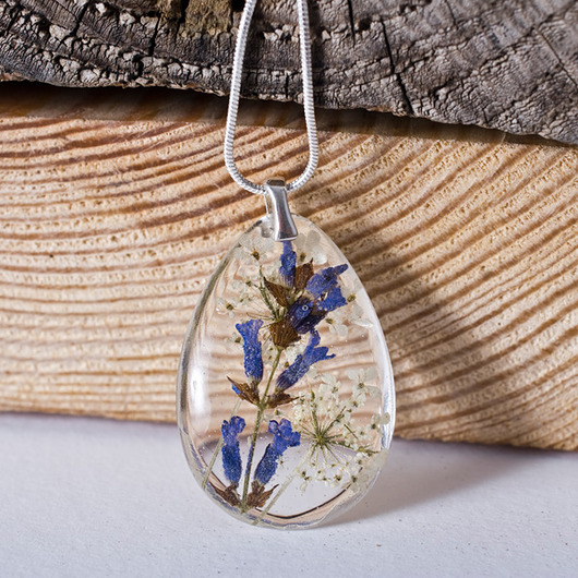 Naszyjnik z lawendą w żywicy So Jewelry