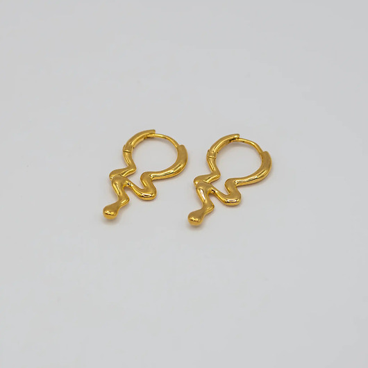 kolczyki pozłacane Złote kolczyki Magma