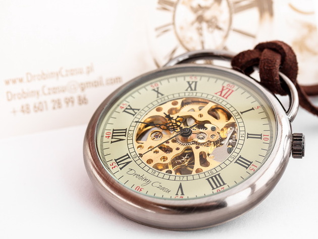 zegarki męskie Podróżnik w Czasie II (black) zegarek dewizka /na szyję