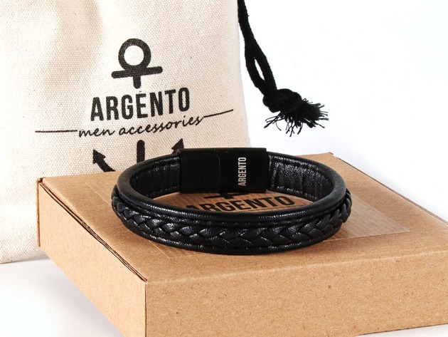 biżuteria męska Elegancka bransoletka męska ArgentoMen