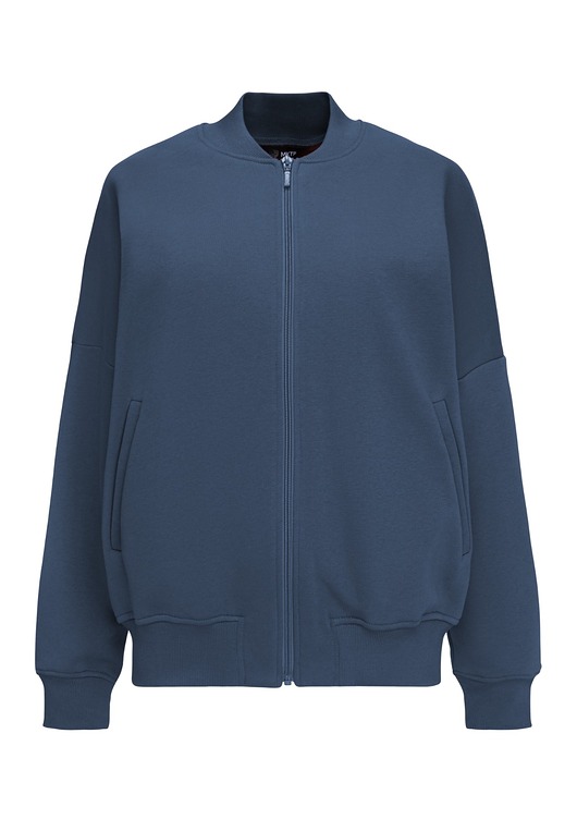 kurtki damskie Bomberka Sporty Chic Niebieski Dżins